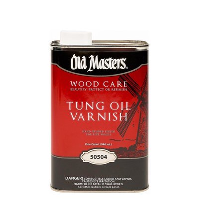 OLD MASTERS Wood Care Clear Tung Oil Varnish 1 qt 50504